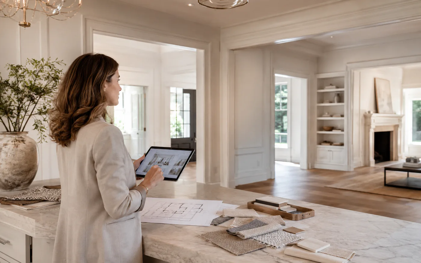 Home staging designer planning each room with StageCore