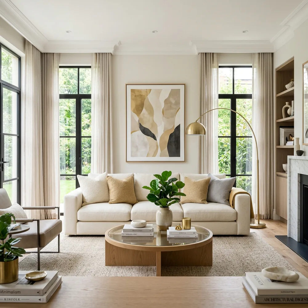 Beautifully staged luxury living room